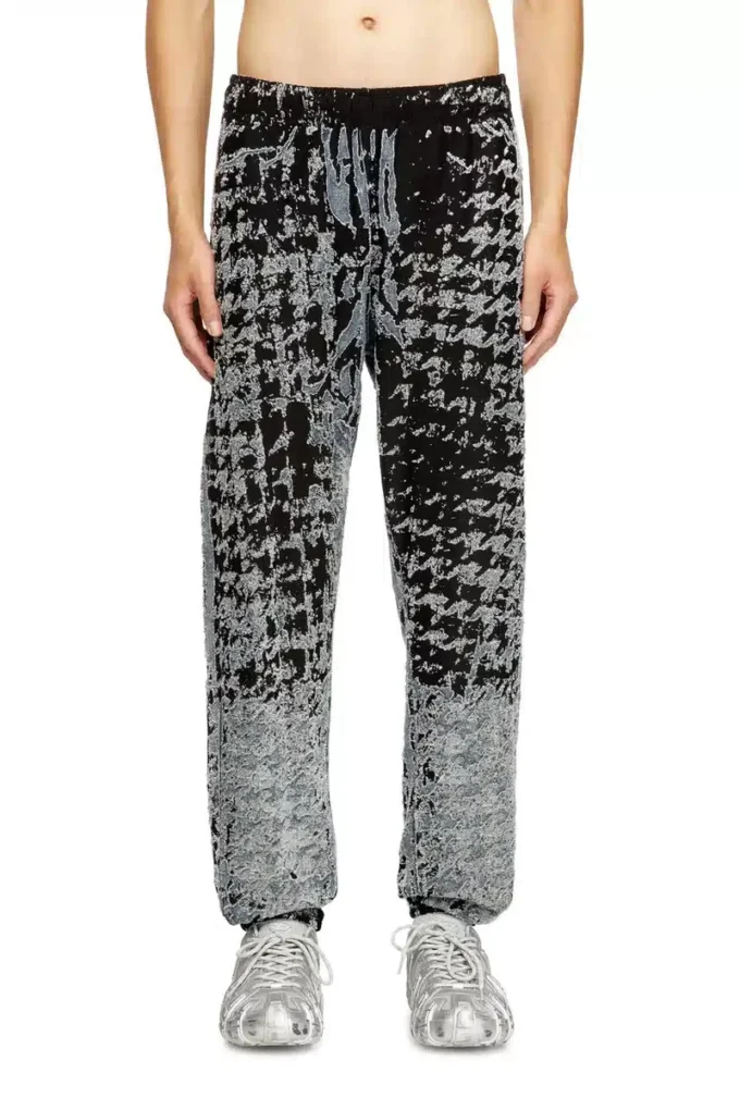 p-labis Pantaloni elasticizzati in pied-de-poule devoré p-labis Pantaloni elasticizzati in pied-de-poule devoré
