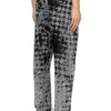 p-labis Pantaloni elasticizzati in pied-de-poule devoré p-labis Pantaloni elasticizzati in pied-de-poule devoré