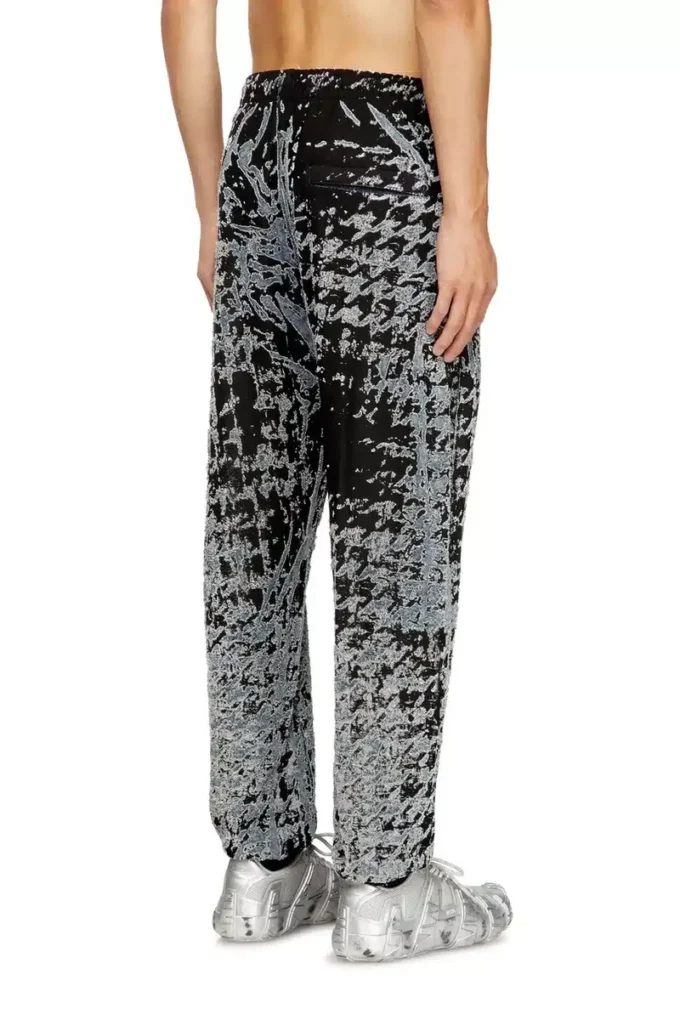 p-labis Pantaloni elasticizzati in pied-de-poule devoré p-labis Pantaloni elasticizzati in pied-de-poule devoré