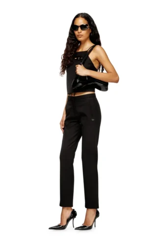 p-lacer-r2 Pantaloni in misto lana con tasche a filetto