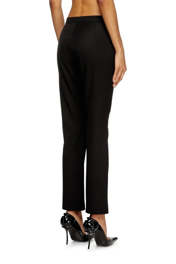 p-lacer-r2 Pantaloni in misto lana con tasche a filetto