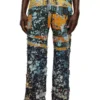 p-leopes-peel Pantaloni effetto consumato con stampe cinematografiche