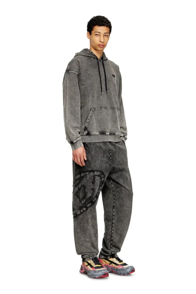 p-marky-den Pantaloni in cotone biologico con toppa ovale D