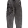 p-marky-den Pantaloni in cotone biologico con toppa ovale D