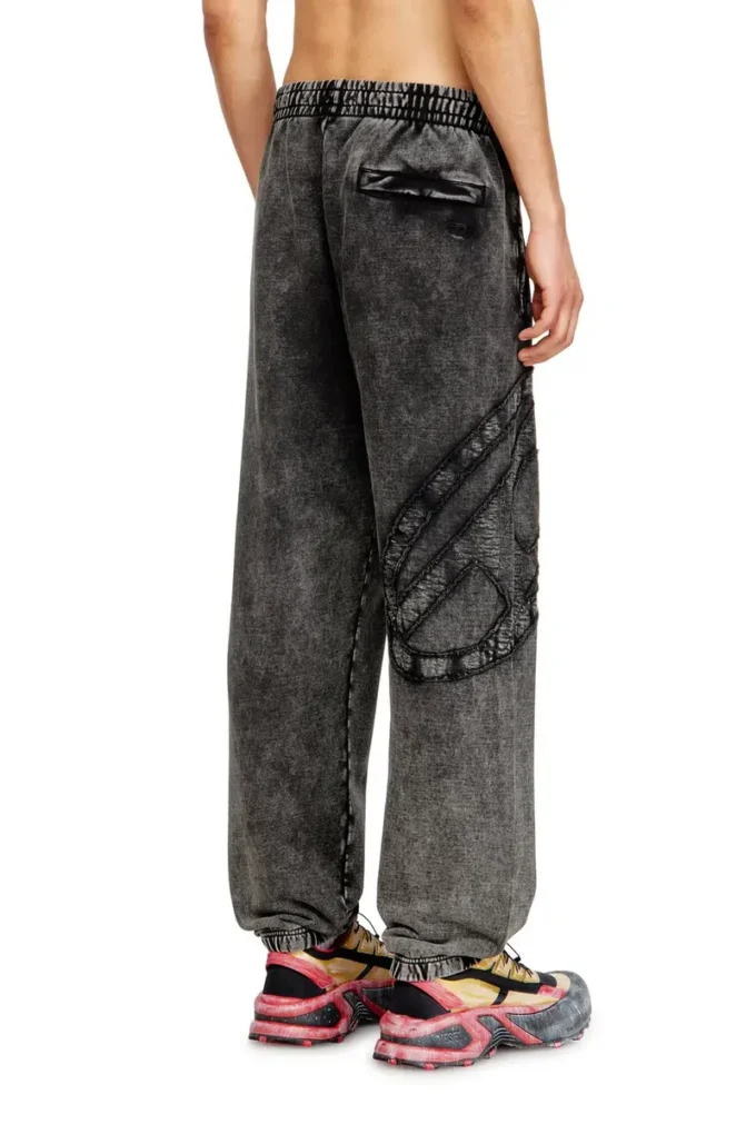 p-marky-den Pantaloni in cotone biologico con toppa ovale D