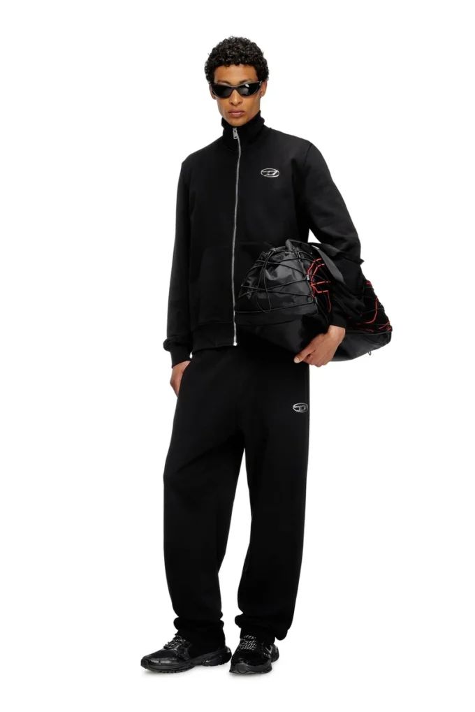 p-marky-od Pantaloni della tuta con logo Oval D effetto metallico