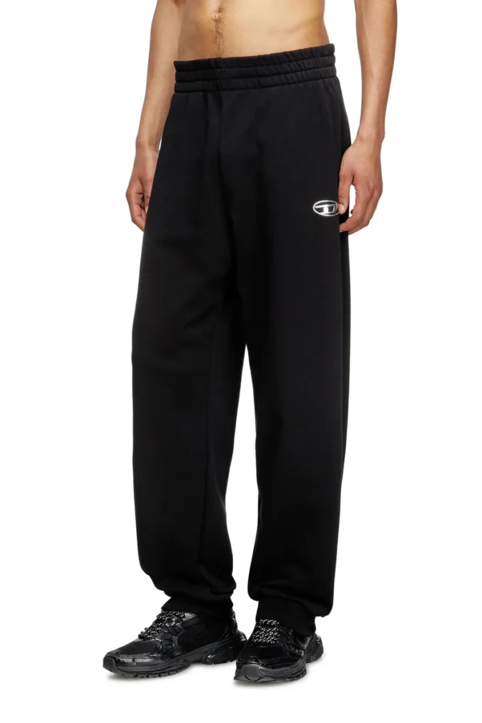 p-marky-od Pantaloni della tuta con logo Oval D effetto metallico