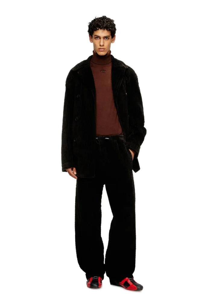 p-martial Pantaloni in velluto a coste con coulisse