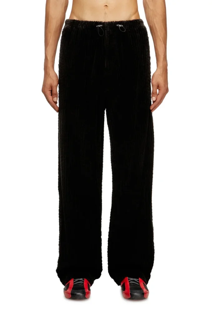 p-martial Pantaloni in velluto a coste con coulisse