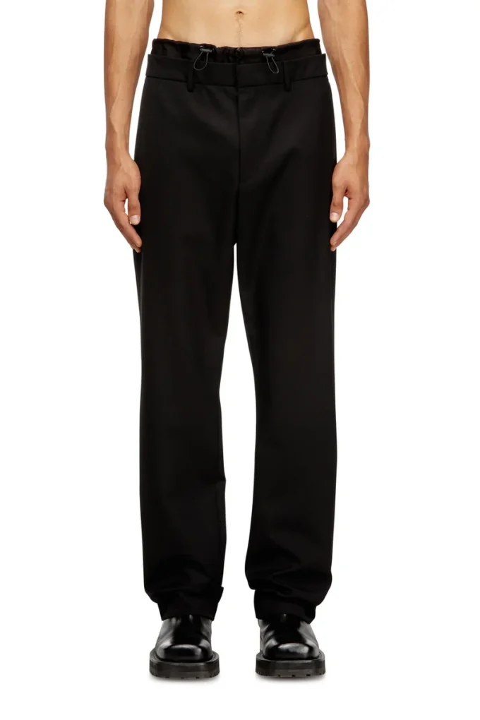 p-owers Pantaloni in misto lana con elastico in vita