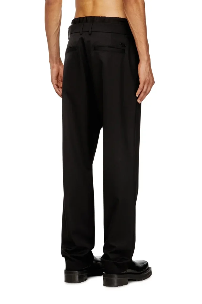 p-owers Pantaloni in misto lana con elastico in vita
