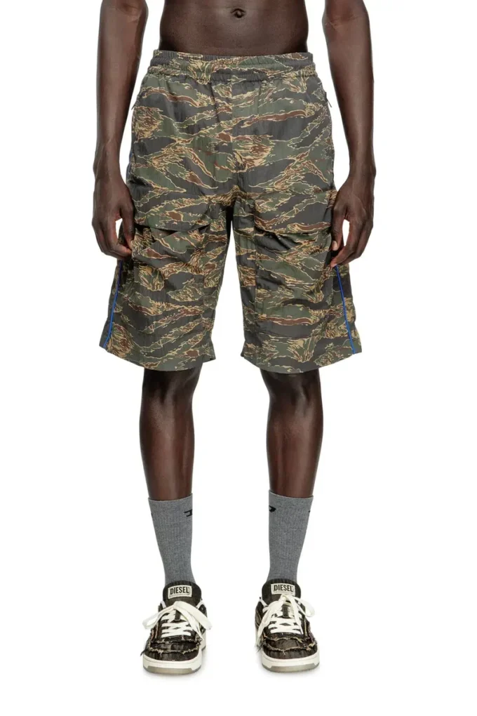p-ramos-short-epbw Pantaloncini cargo con stampe mimetiche miste