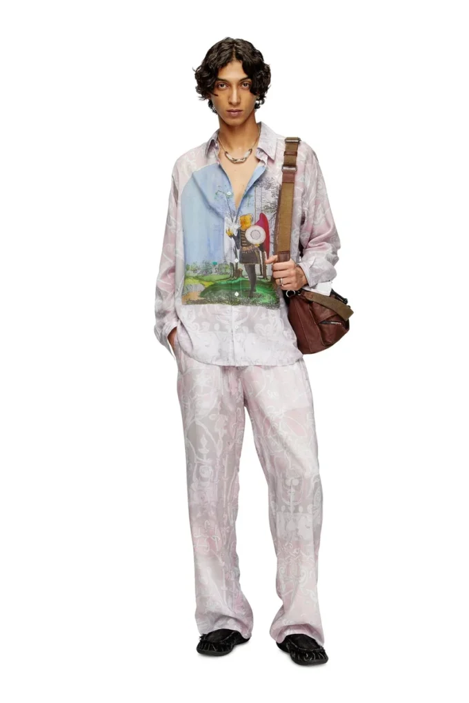 p-theck-a-ajfw Pantaloni da tuta con stampa medievale