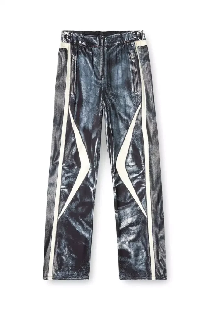 p-theck-bmcz Pantaloni da tuta in raso con effetto trompe l’oeil da motociclista p-theck-bmcz Pantaloni da tuta in raso con effetto trompe l’oeil da motociclista