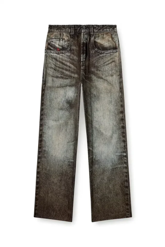p-theck-lkct Pantaloni elasticizzati in viscosa effetto denim
