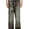 p-theck-lkct Pantaloni elasticizzati in viscosa effetto denim