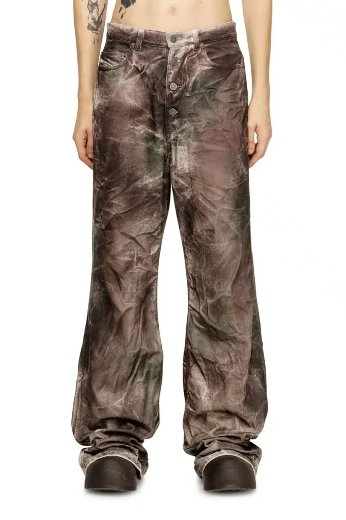 p-thug-pant Pantaloni in tela mimetica stropicciata p-thug-pant Pantaloni in tela mimetica stropicciata