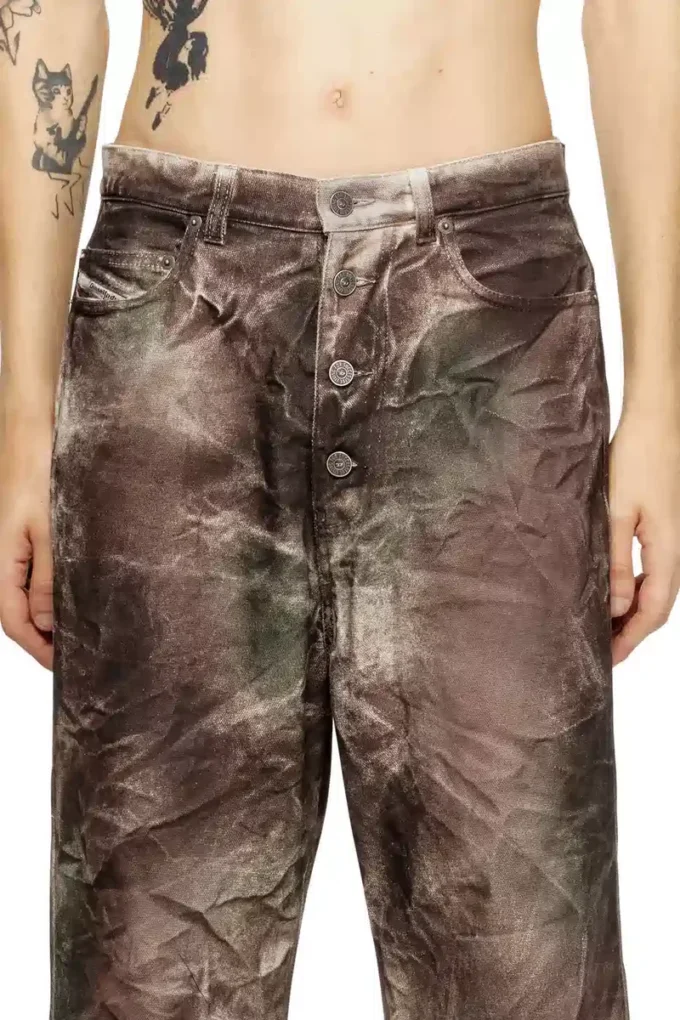 p-thug-pant Pantaloni in tela mimetica stropicciata p-thug-pant Pantaloni in tela mimetica stropicciata
