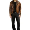 p-vyll-dmbi Pantaloni in pelle dal taglio jeans