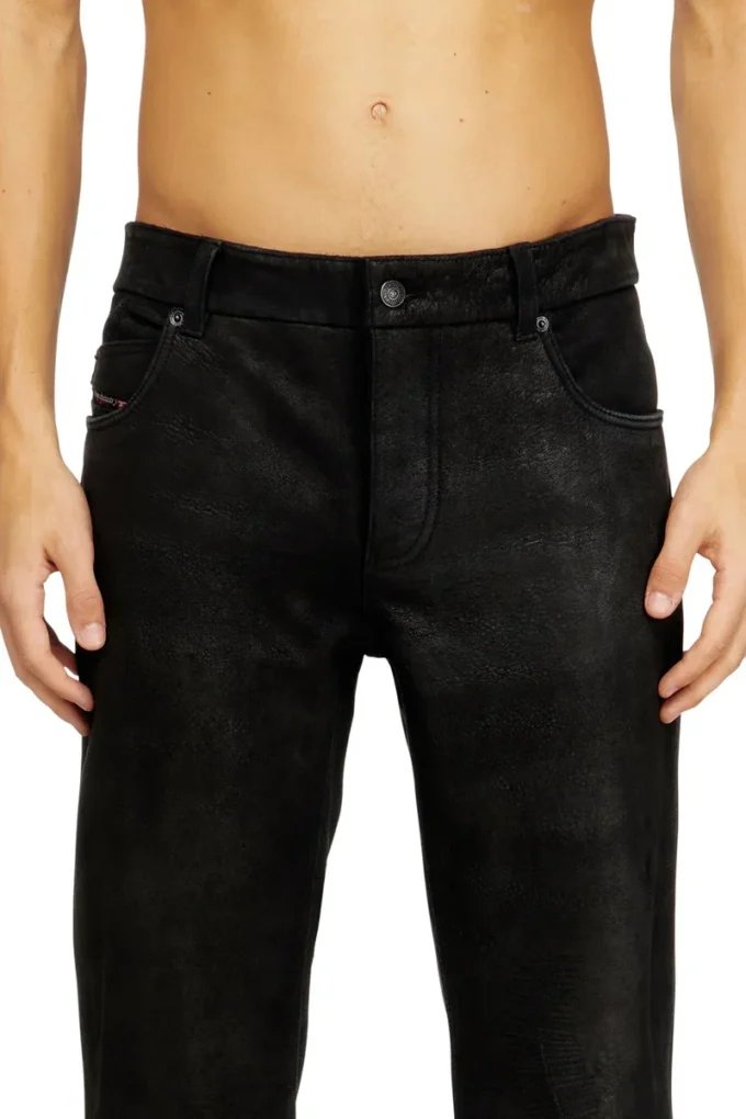 p-vyll-dmbi Pantaloni in pelle dal taglio jeans