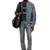 p-vyll-qmbw Pantaloni in pelle dal taglio jeans