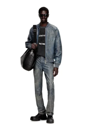 p-vyll-qmbw Pantaloni in pelle dal taglio jeans