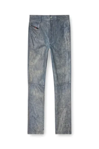p-vyll-qmbw Pantaloni in pelle dal taglio jeans