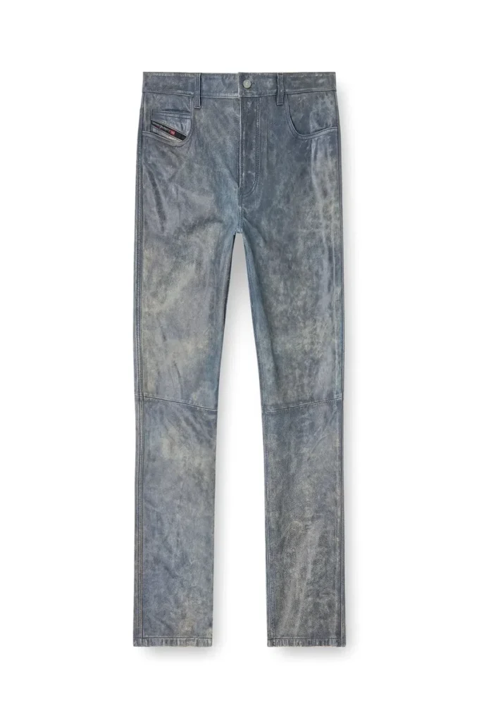 p-vyll-qmbw Pantaloni in pelle dal taglio jeans