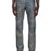 p-vyll-qmbw Pantaloni in pelle dal taglio jeans