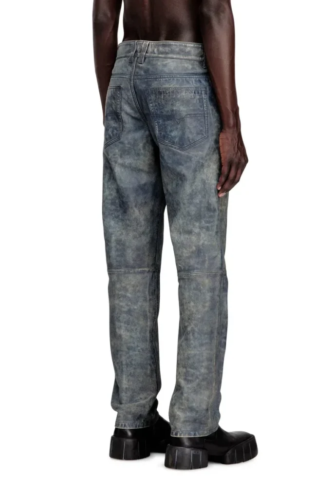 p-vyll-qmbw Pantaloni in pelle dal taglio jeans