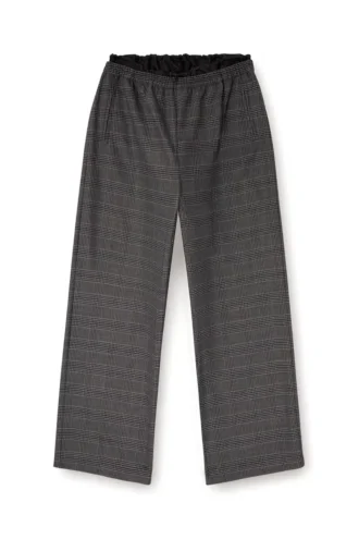 p-yrite Pantaloni in lana con tasche a filetto