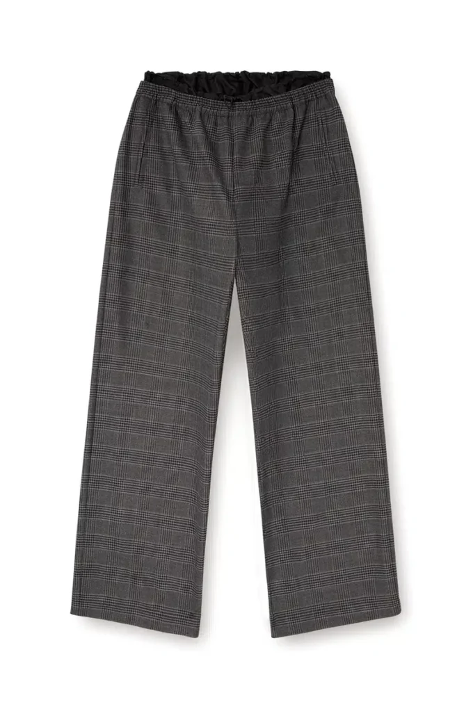 p-yrite Pantaloni in lana con tasche a filetto