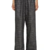 p-yrite Pantaloni in lana con tasche a filetto