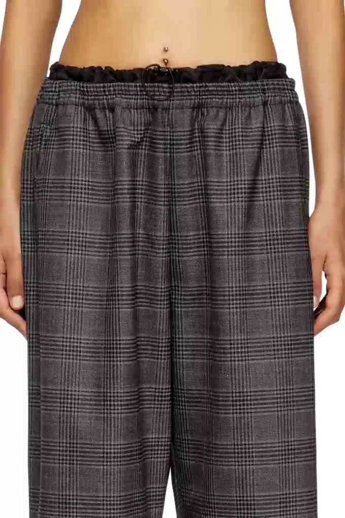 p-yrite Pantaloni in lana con tasche a filetto