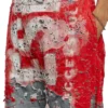 Pantaloncini con logo p-eel in jersey effetto consumato Pantaloncini con logo p-eel in jersey effetto consumato