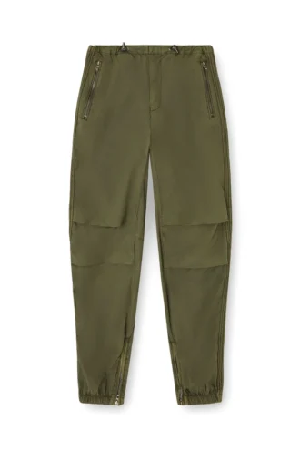 Pantaloni cargo in cotone con cuciture a p e fasce laterali