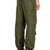 Pantaloni cargo in cotone con cuciture a p e fasce laterali