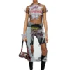 play crossbody Borsa a tracolla Play in PU lucido stampato play crossbody Borsa a tracolla Play in PU lucido stampato