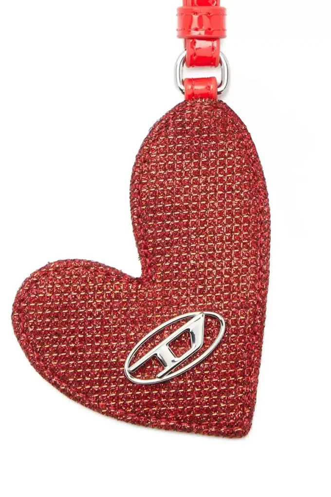 play mirror Ciondolo a forma di cuore con logo in metallo