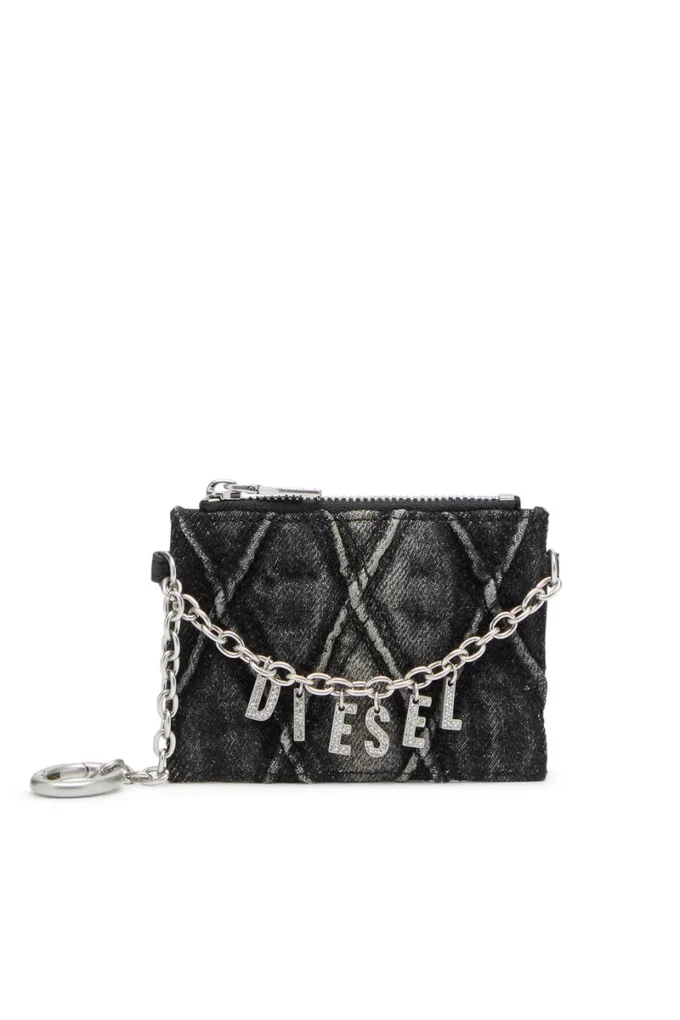 Portacarte con catena Portacarte con catena e tasca portamonete con zip Portacarte con catena Portacarte con catena e tasca portamonete con zip