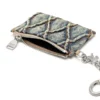 Portacarte con catena Portacarte in denim trapuntato argyle