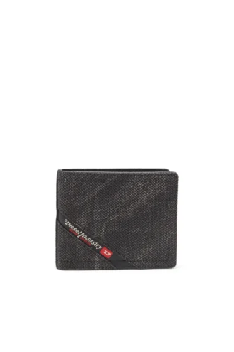 portamonete multi-tasche pieghevole 3d Portafoglio in denim con logo