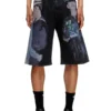 pr-d-rixford-s Shorts in denim con stampa multicolore