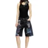 pr-d-rixford-s Shorts in denim con stampa multicolore