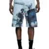 pr-d-rixford-s Shorts in denim con stampa slavata pr-d-rixford-s Shorts in denim con stampa slavata