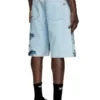 pr-d-rixford-s Shorts in denim con stampa slavata pr-d-rixford-s Shorts in denim con stampa slavata