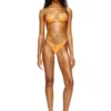 Reggiseno tropik_ta Top bikini metallizzato con stampa loto