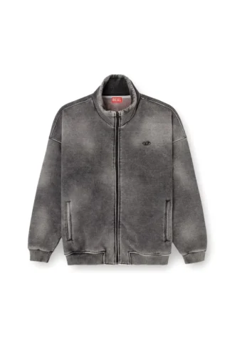 s-batel-v1 Giacca con zip foderata in peluche effetto denim