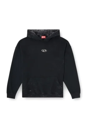 s-boxt-hood-t10 Felpa con cappuccio con Oval D metallico ritagliato