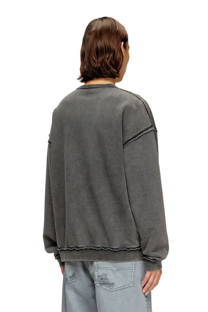 s-boxt-raw-v1 Felpa in cotone con logo applicato